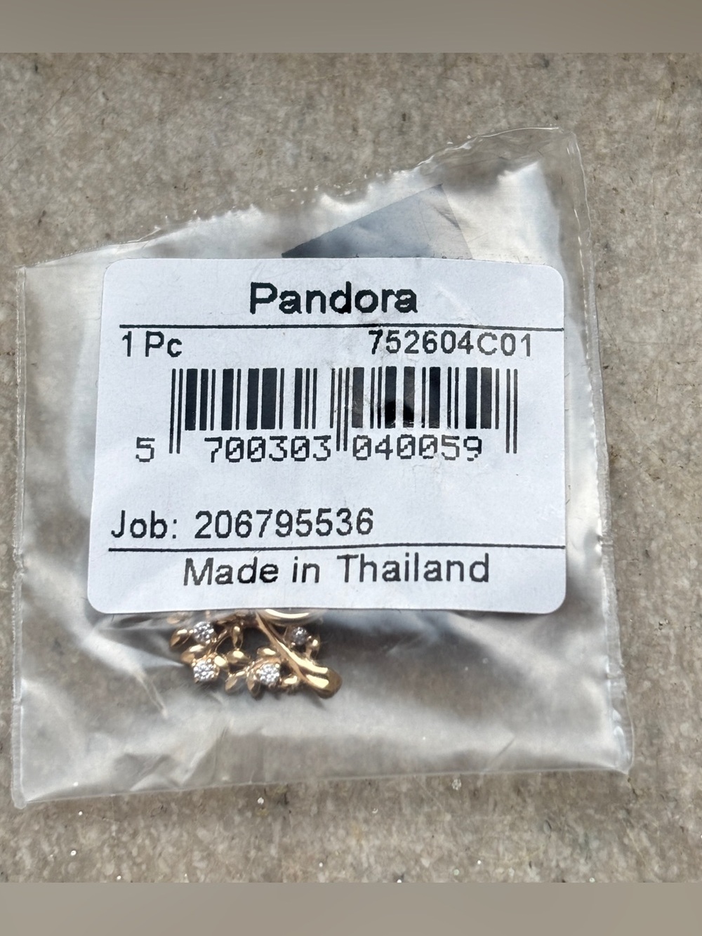 Pandora 14k solid gold family tree charm